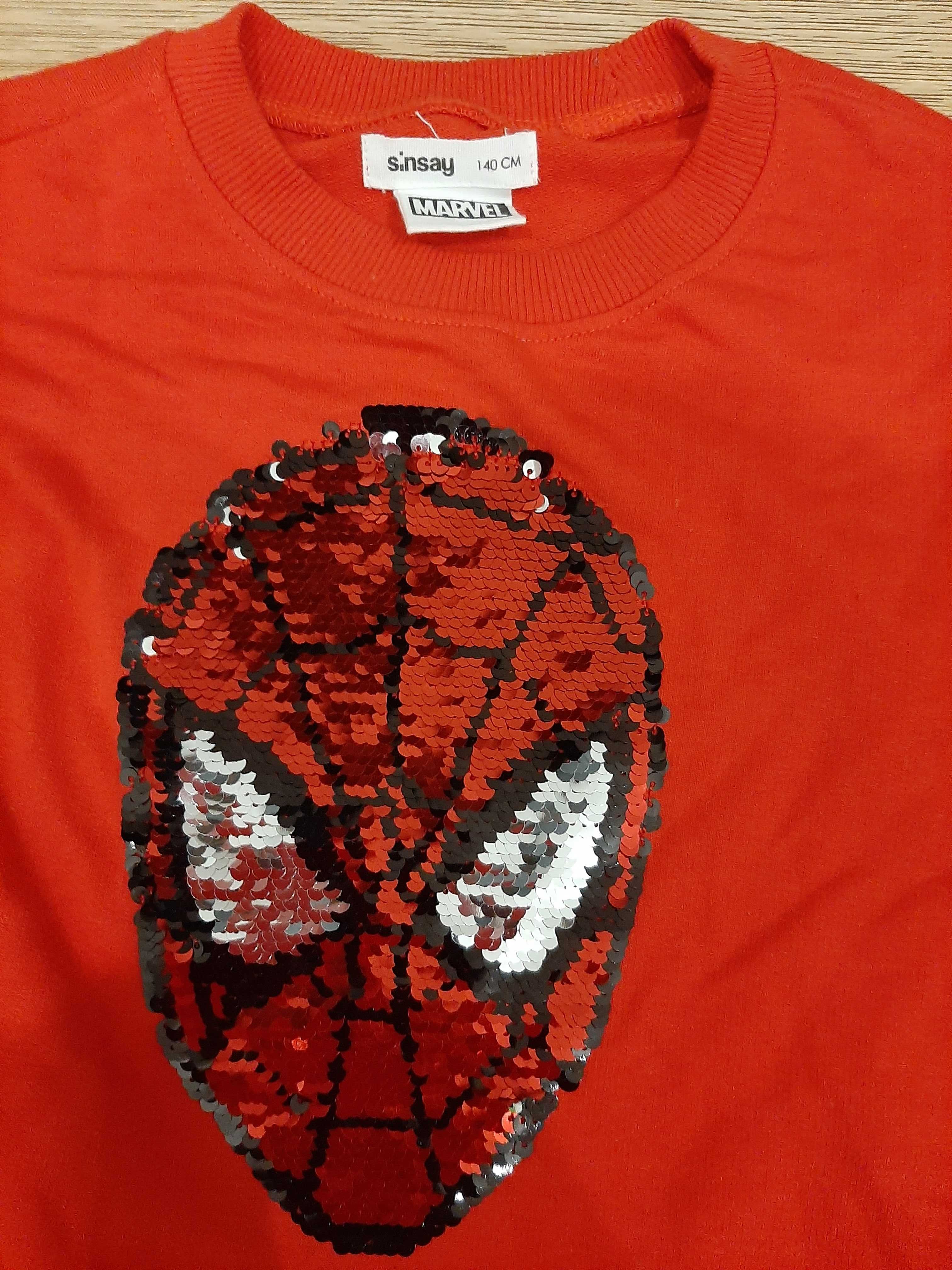 Bluza Spiderman z cekinami roz 140