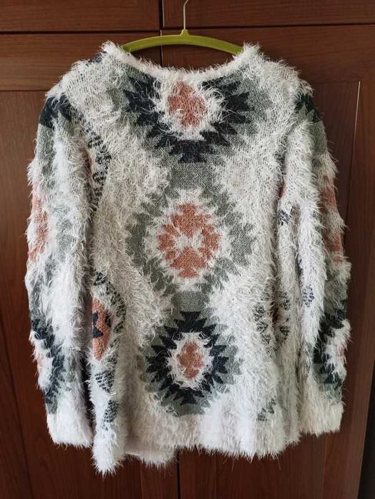 Sweter kardigan Moodo, zimowy, ciepły, rozm S, szczegóły w opisie