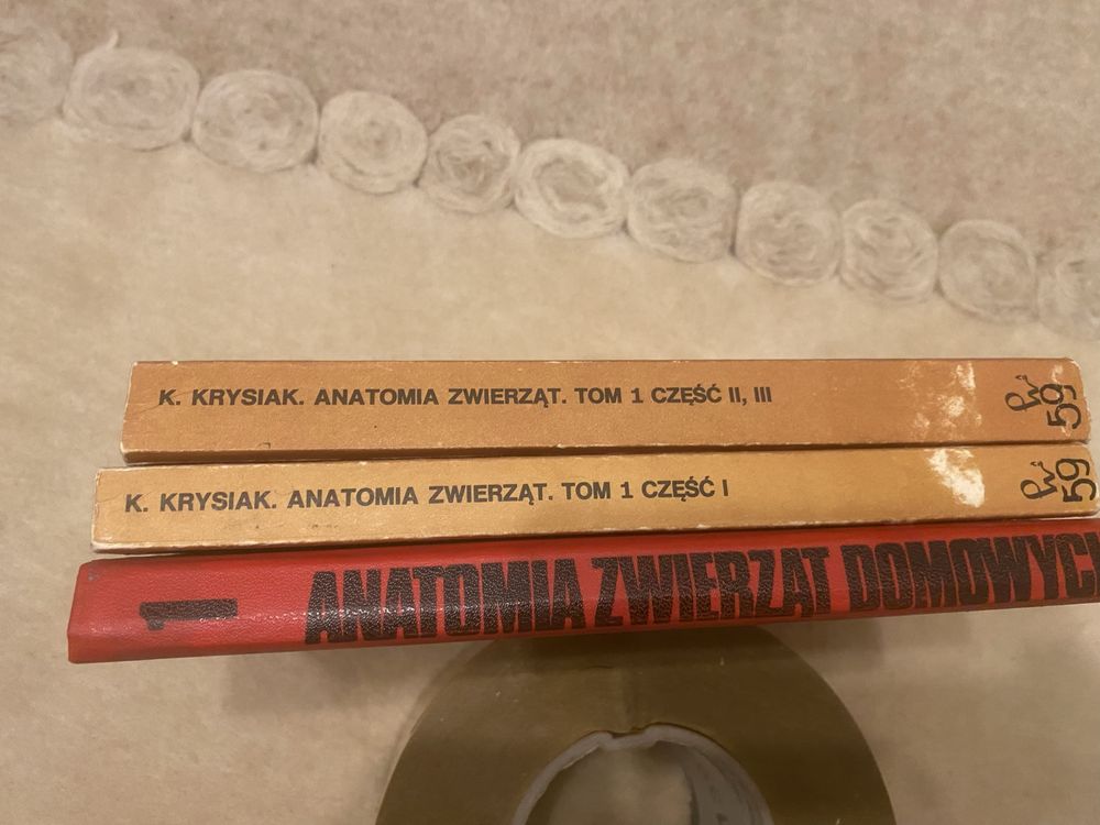 Kazimirrz Krysiak. Anatomia zwierząt tom 1 część 1,2,3