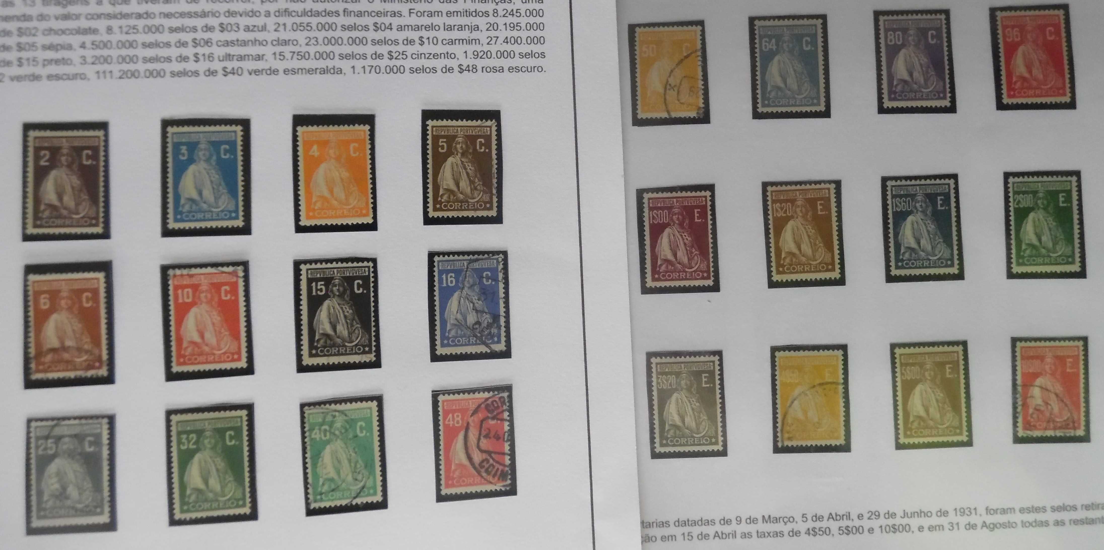 Selos Portugal 1926-Ceres emissão Londres Completo Novos/usados