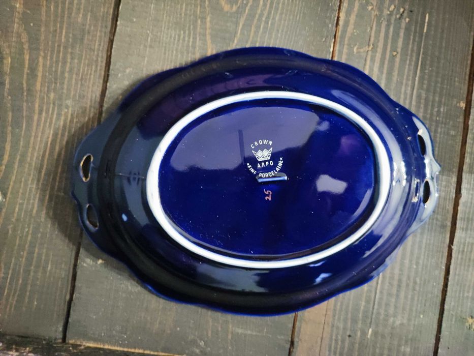 Patera półmisek kobalt Crown