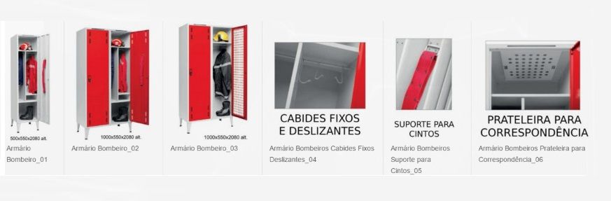 Vestiário bombeiros metálico simples duplo divisorias portas reforçada