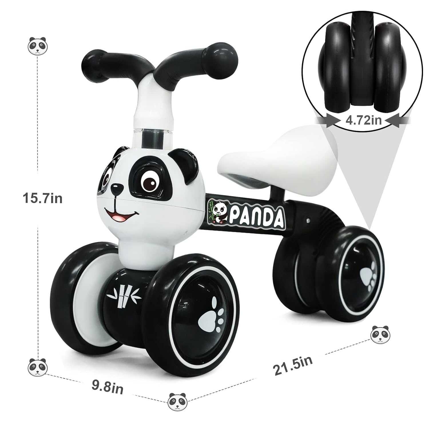 Rower rowerek trójkołowy biegowy dla dzieci panda 10-36m