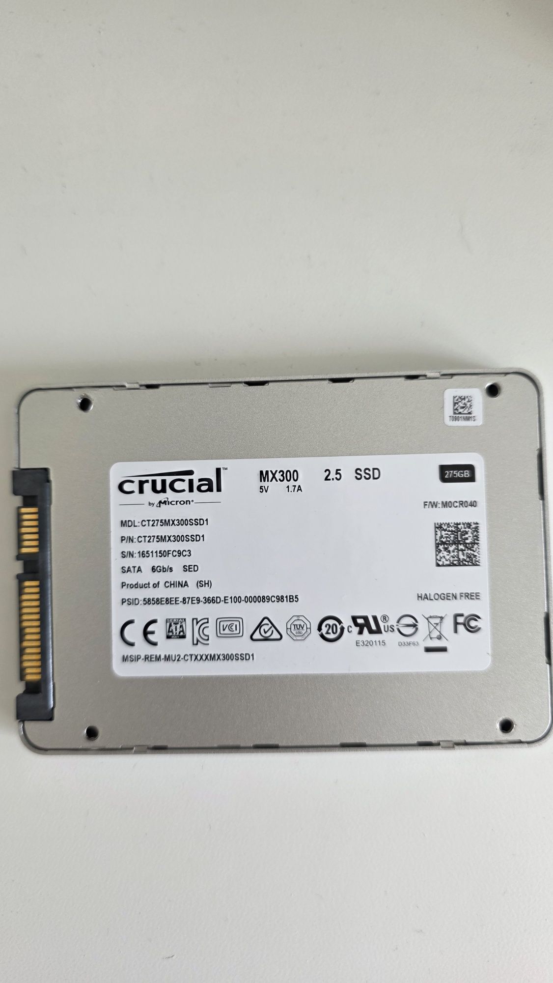 Disco SSD Crucial 275GB