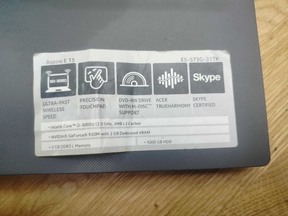 Laptop Acer Aspire E 15 E5-573G-31TK