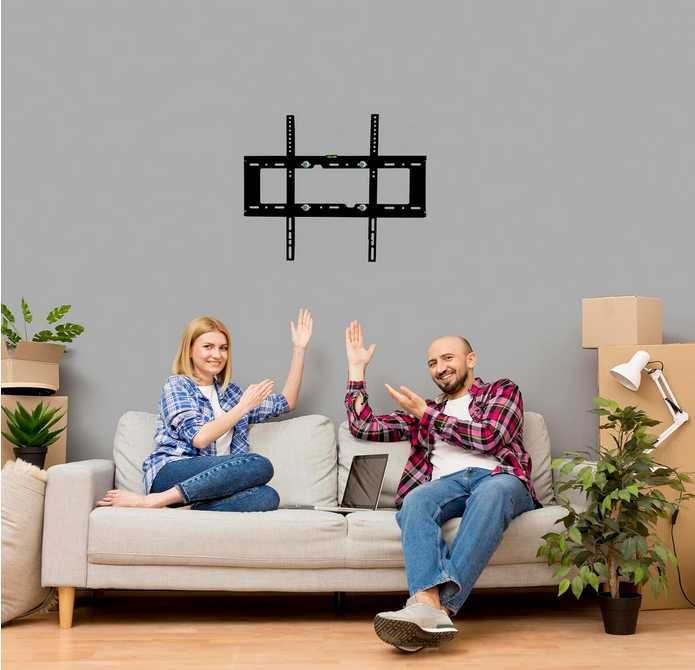 Mocny uchwyt tv wieszak do telewizora regulowany 40-80 cali ścienny
