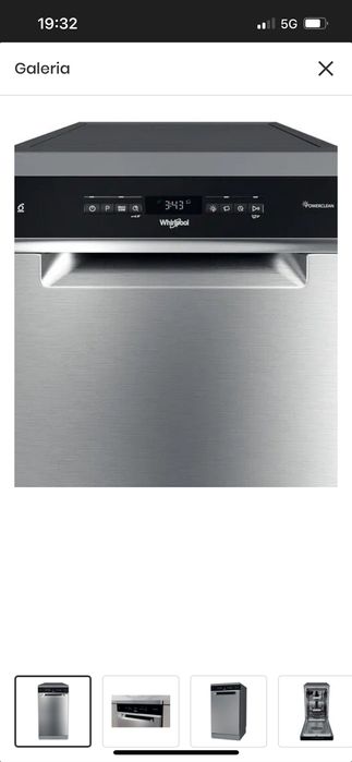 Zmywarka Wolnostojąca WHIRLPOOL WSFO3O34PFX 6 Zmysł Clean Pro