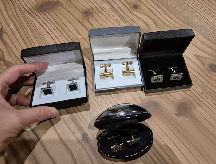 Запонки, 4 пари з коробками
