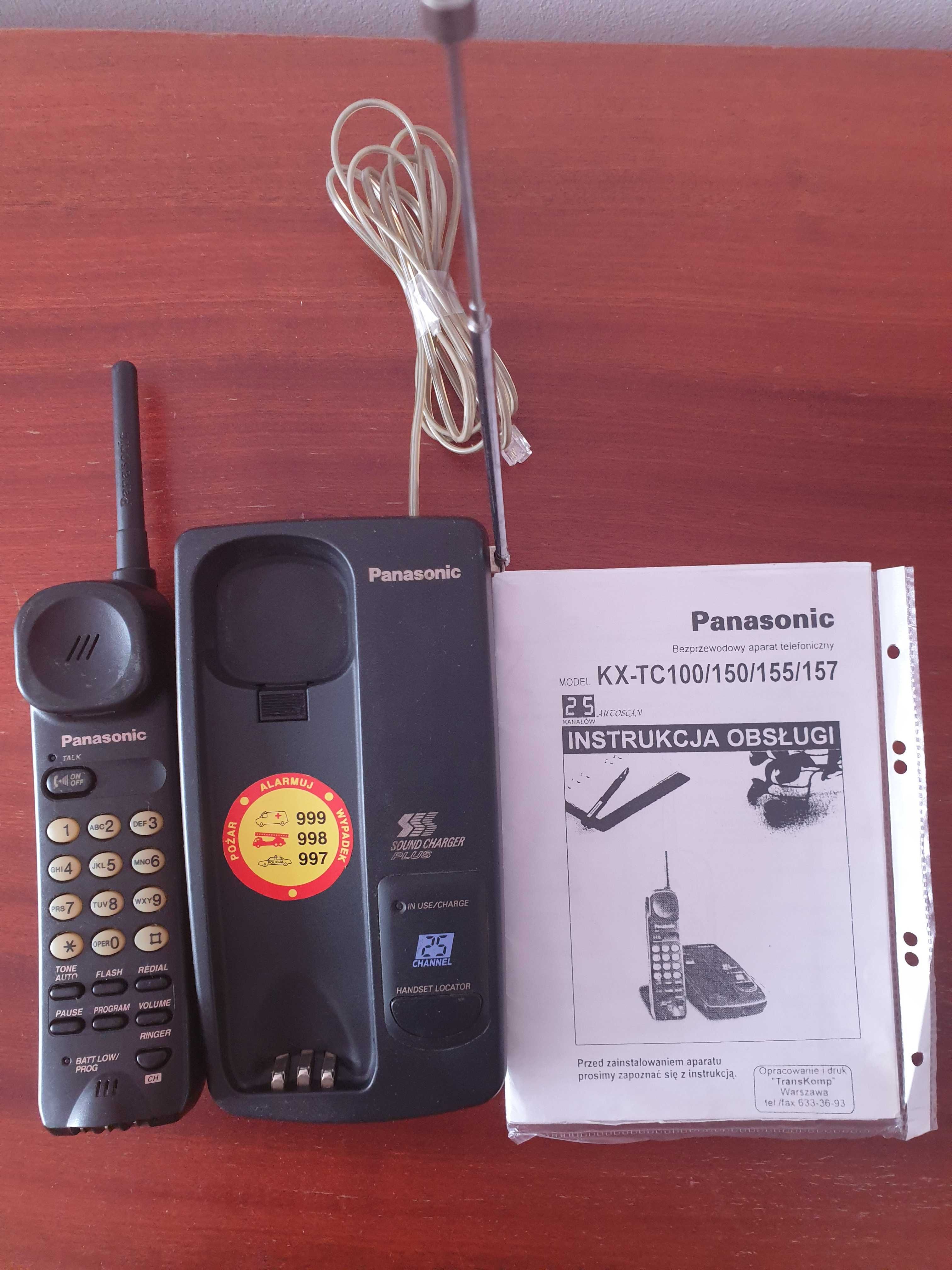 Bezprzewodowy aparat telefoniczny Panasonic KX‐TC 155 B
