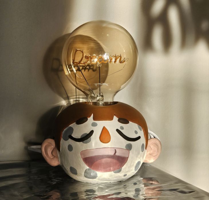 Lampka nocna, lampa na stolik nocny ręcznie wykonana, dla dzieci