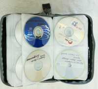 Большая сумка с DVD и СD дисками с записями на 120 штук.