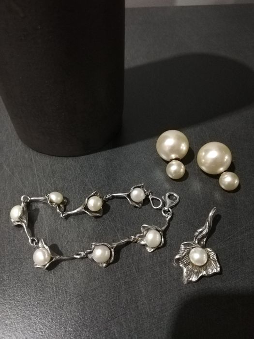 Komplet srebrnej biżuterii