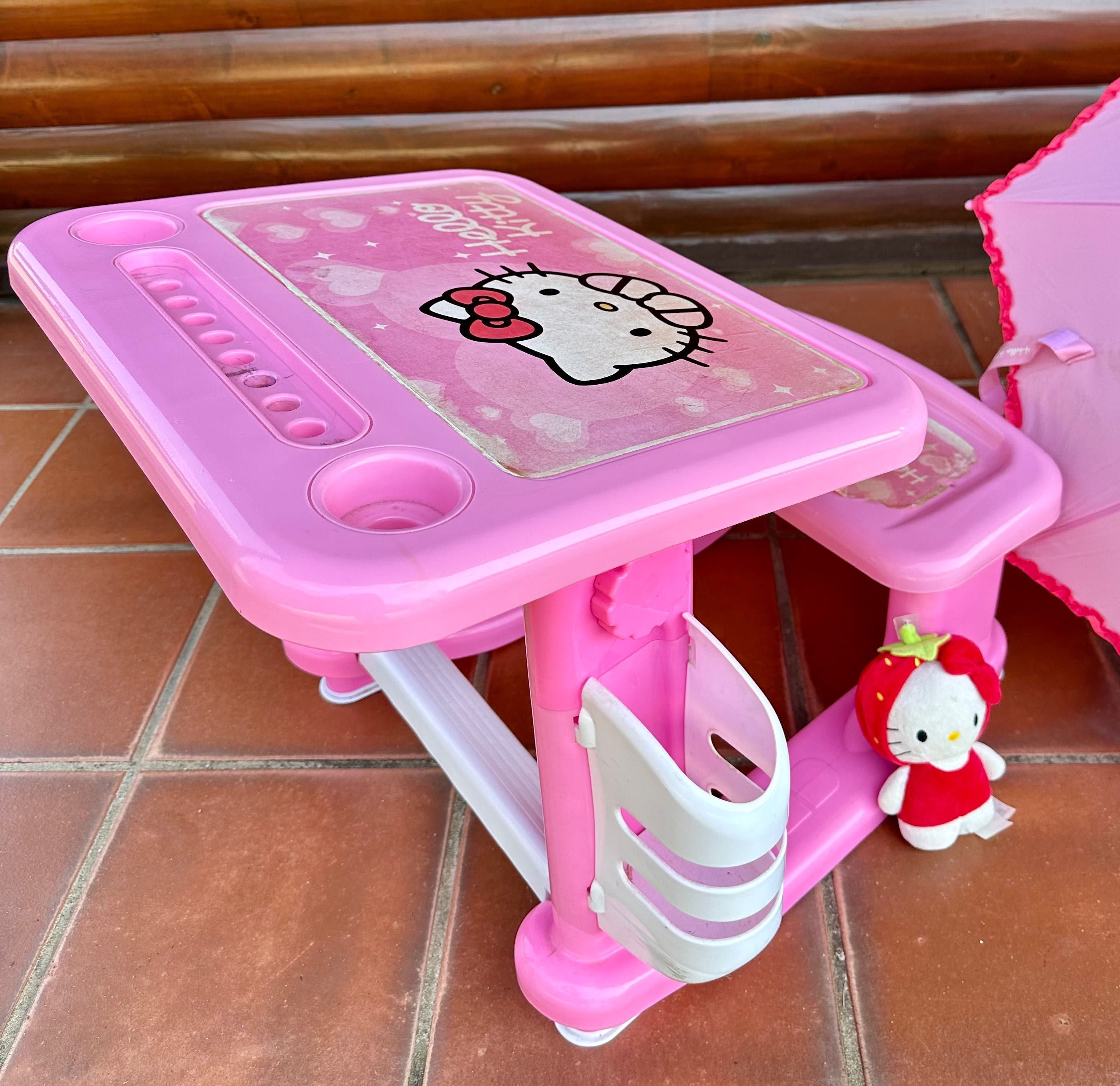 Hello Kitty secretária, guarda chuva, mochila e peluche
