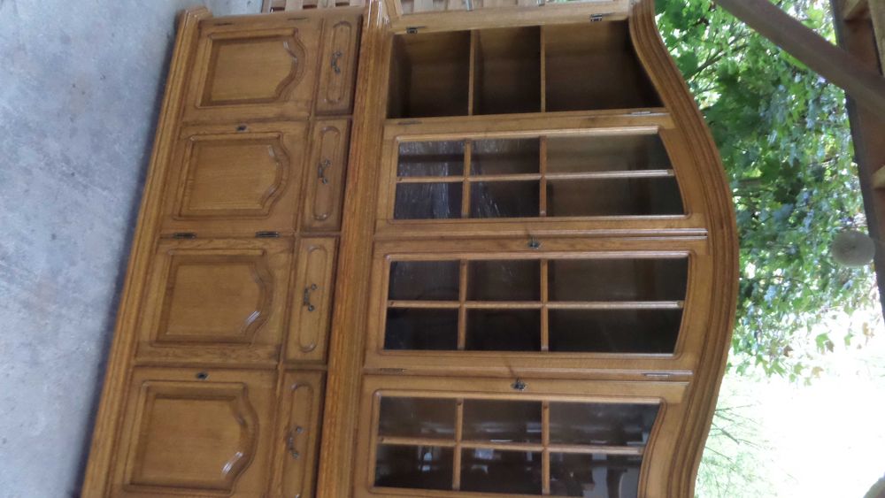 piękny duży dębowy dwuczęściowy kredens witryna stan bdb WYSYŁKA dowóz
