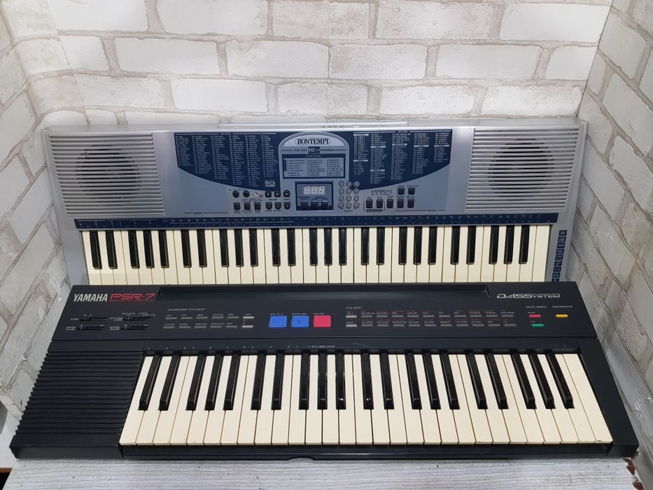Синтезатор Bontempi PM 683 ,Yamaha PSR-7 +1,на 61/49 клавіш, б/у