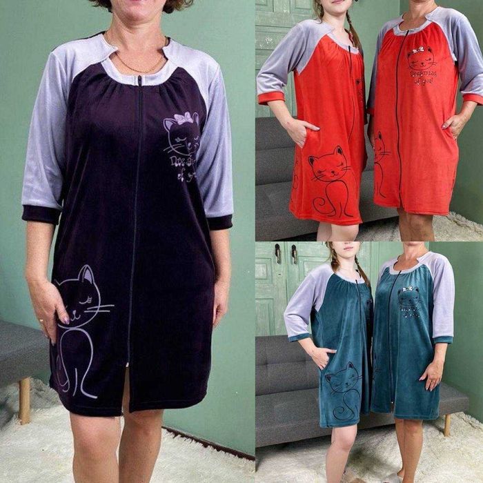 Халат жіночий велюр, махра 44-62