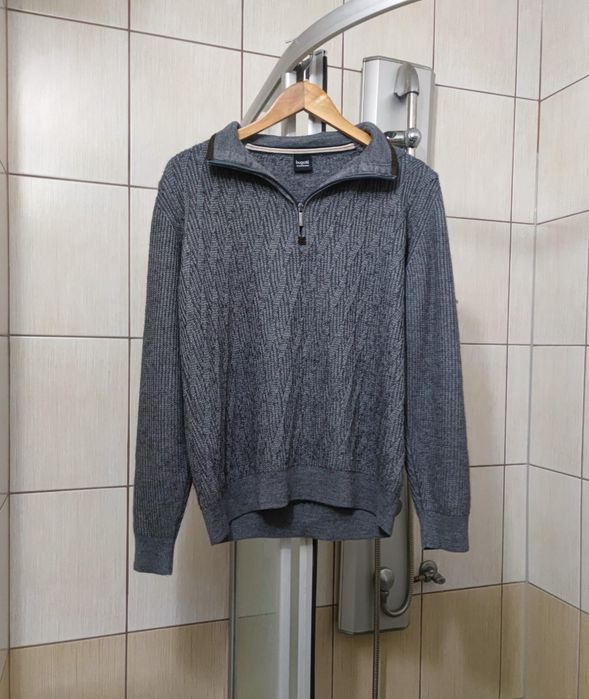 Sweter sweterek L Bugatti męski cotton baumwolle bawełna wełna classic