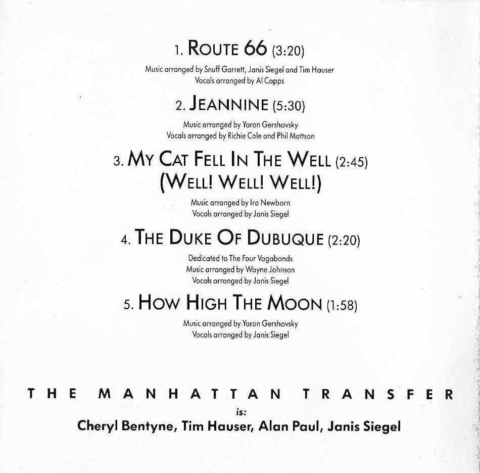 Manhattan Transfer - - - - - Bop Doo Wopp - - - - - CD