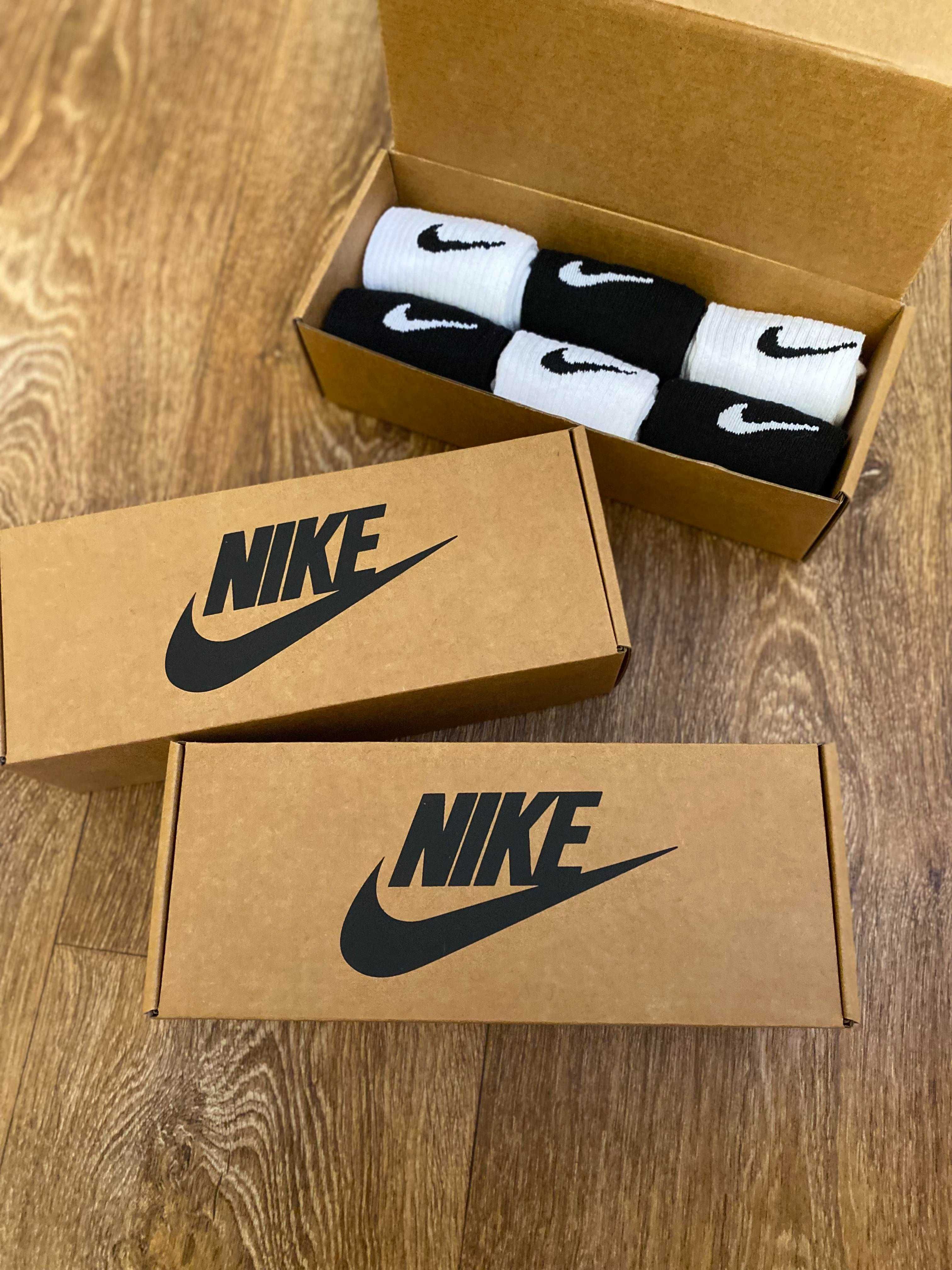 Подарунковий набір шкарпеток у крафт боксі Nike| Високі шкарпетки Найк