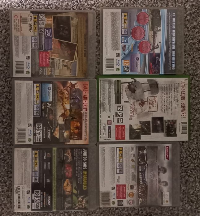 Conjunto de 6 jogos Playstation 3/Xbox classic