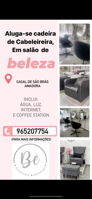 Alugo cadeira de cabeleireira Amadora