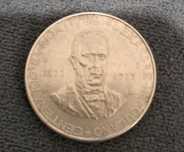 Moeda do centenário da morte de Alexandre Herculano. 1977. 25 escudos.