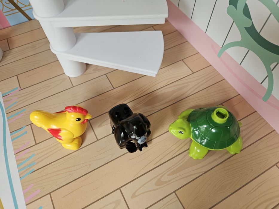 Figurki zwierzatka do lego duplo Goryl Kura zolw