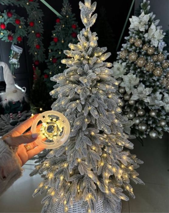 Гірлянда роса 50 м, 100 м зелений дріт