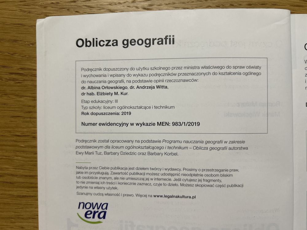 Podręcznik „Oblicza geografii 1” dla liceów i techników (podstawa)