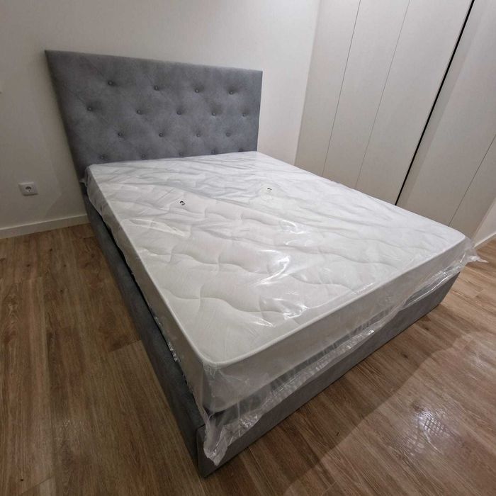 Camas de Casal Estofadas de Luxo 199€ Disp. em Várias Cores! 190x140m!