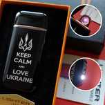 Электроимпульсная зажигалка с фонариком LB . Металлическая ( USB )
