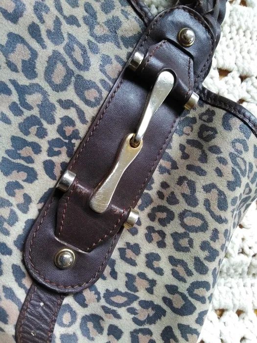 GUCCI made in ITALY - skórzana torebka na ramię.