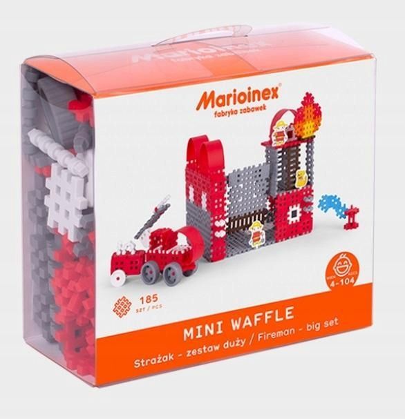 Klocki Mini Waffle Strażak Duży Blst, Marioinex