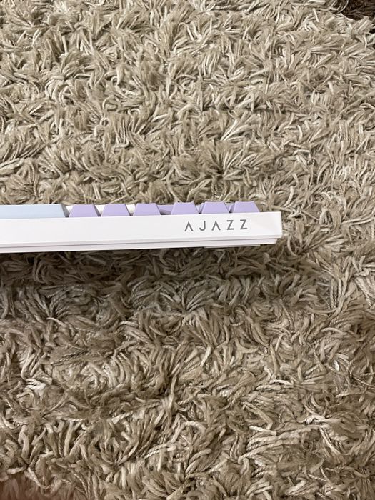 Клавіатура механічна AJAZZ AK820 PRO біла з фіолетовим Tri-mode