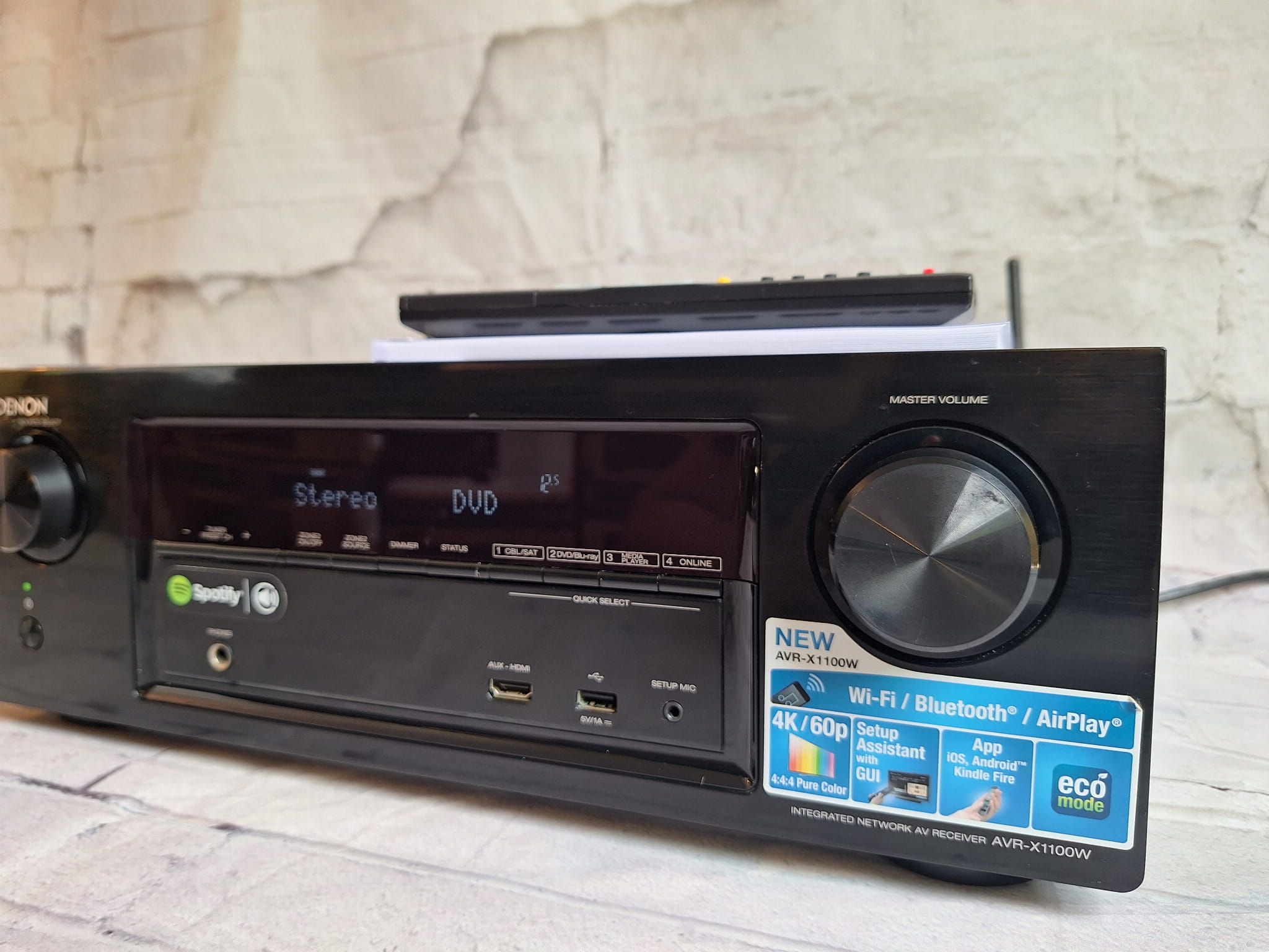 7.2 Denon AVR-X1100W Wi-fi  BT 4k/60p ARC Net radio spotify AirPlay