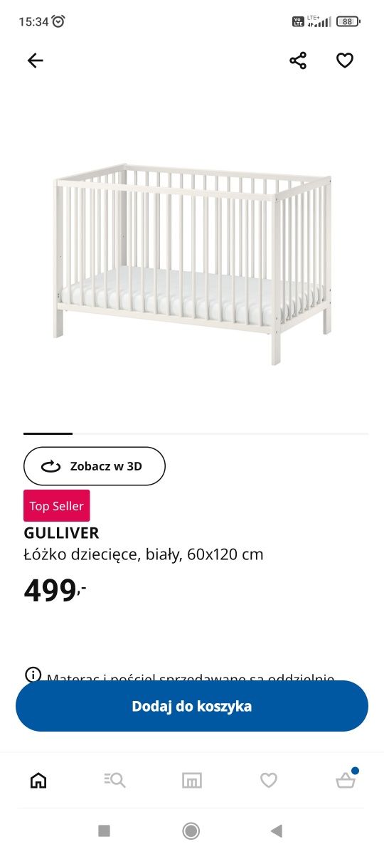 Łóżeczko dziecięce Ikea