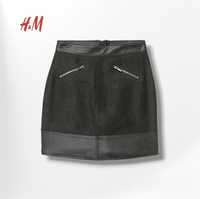 Женская кожаная юбка H&M р. S