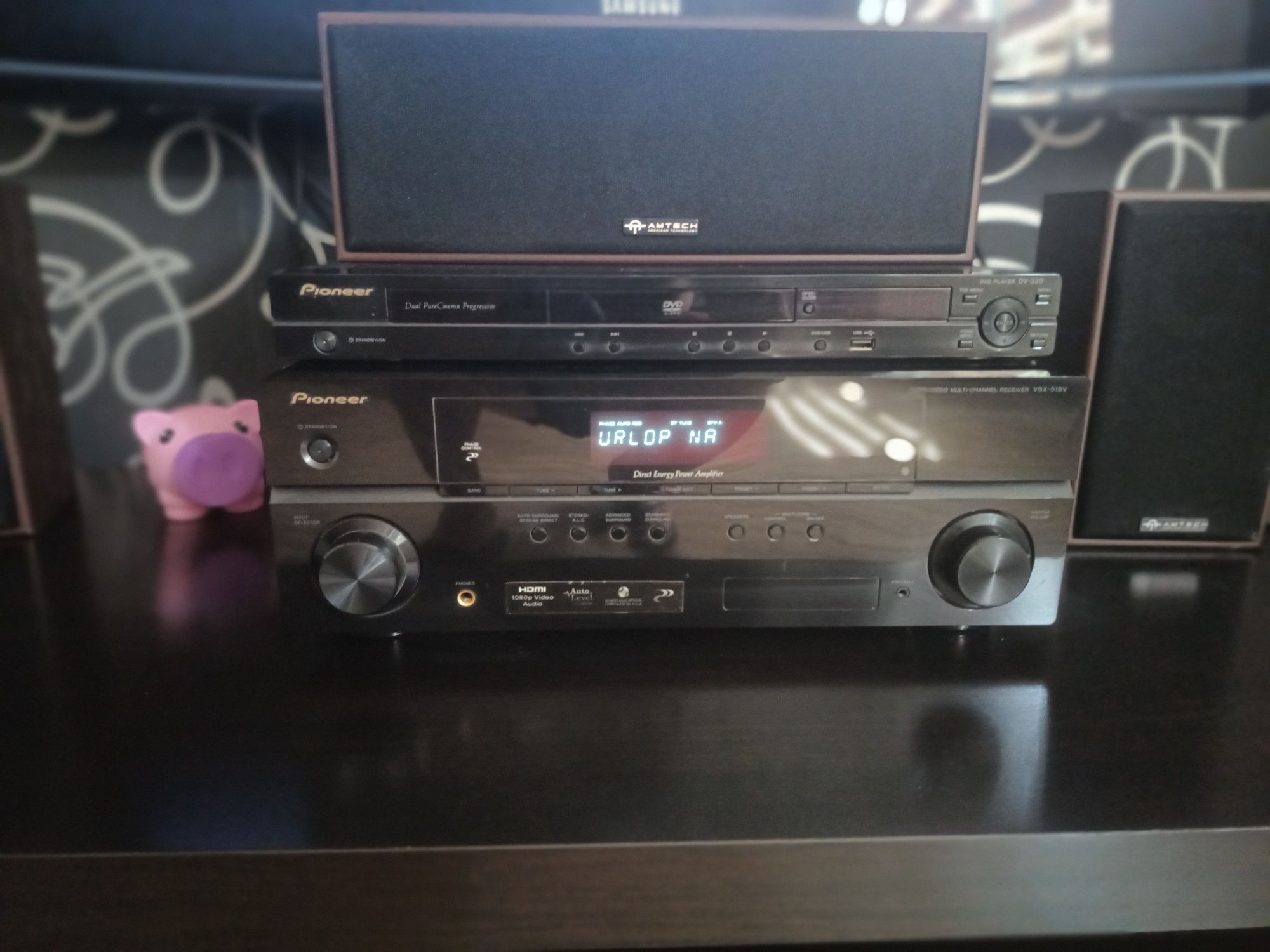 Kino domowe PIONEER + glosniki + TV SAMSUNG 50 plazma + stolik IKEA