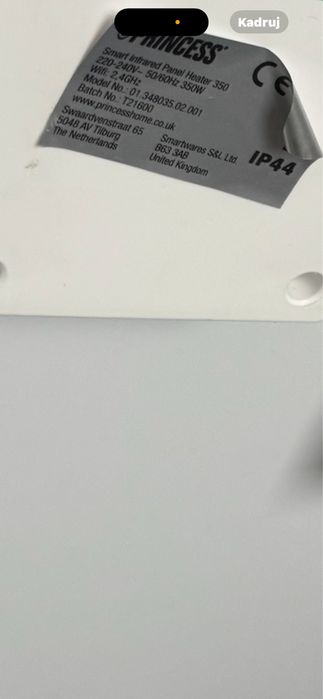 Grzejnik Panelowy na podczerwień PRINCESS 350w SMART INFRARED PANEL