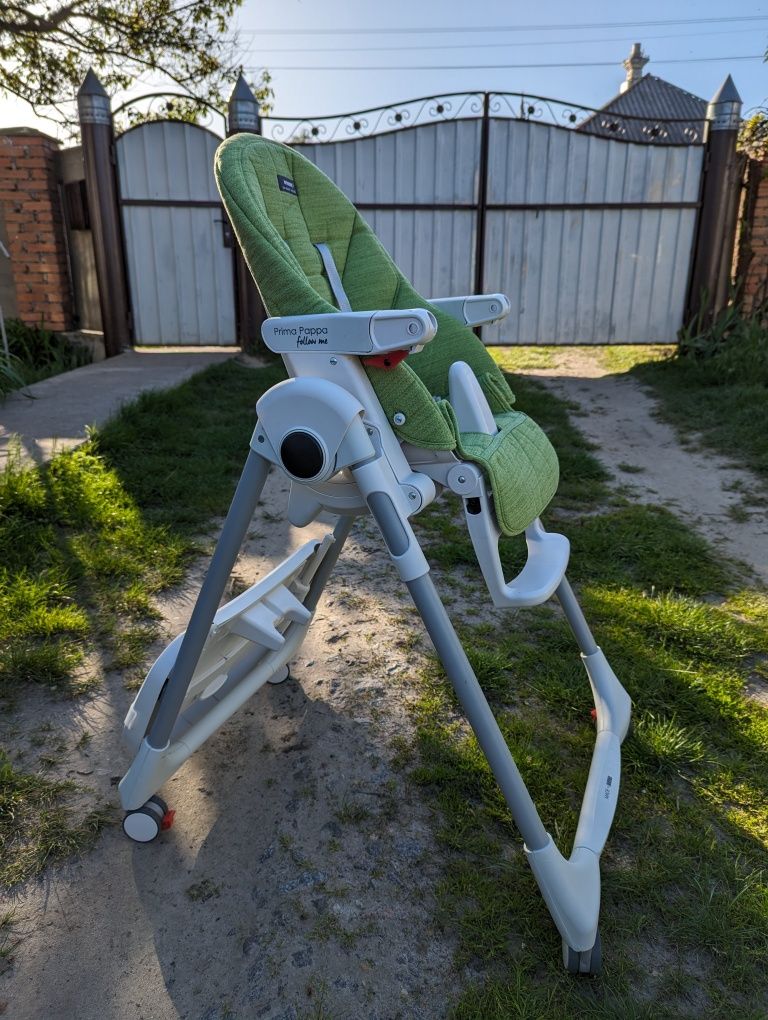 Дитячий стільчик Peg Perego Prima Pappa Follow Me Wonder Green