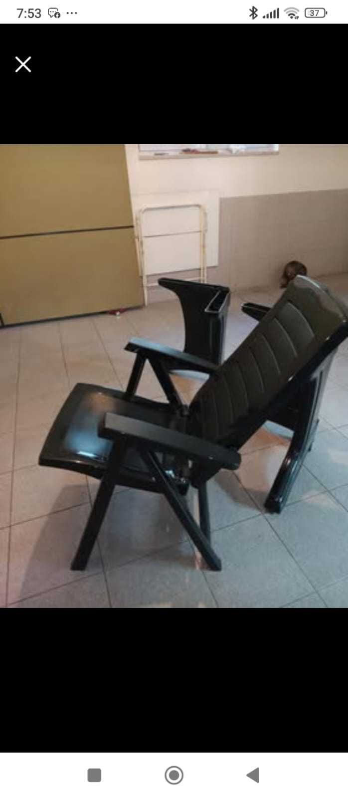 6 cadeiras de jardim desdobráveis e reclináveis e oferta mesa