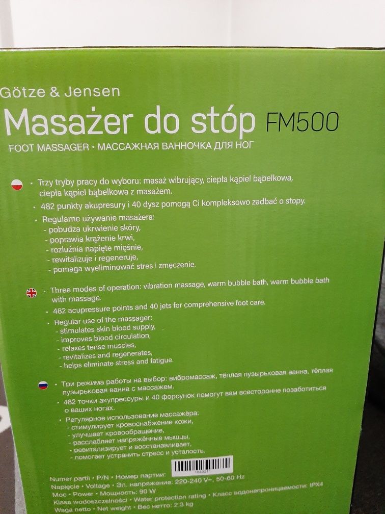 Masażer do stóp Götze & Jensen FM500