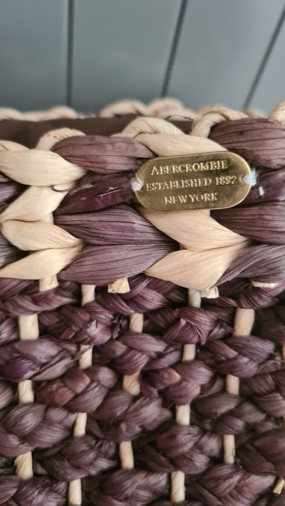 Torebka słomkowa duża koszyk pleciona  abercrombie