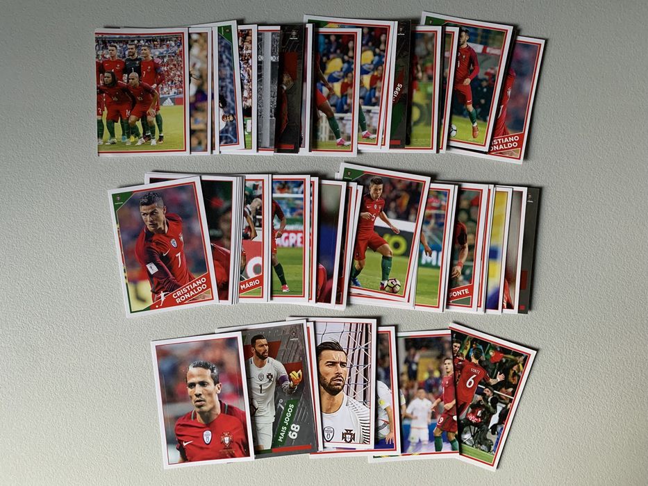 52 Cromos de Futebol 'Fome de Vencer' [números na descrição]