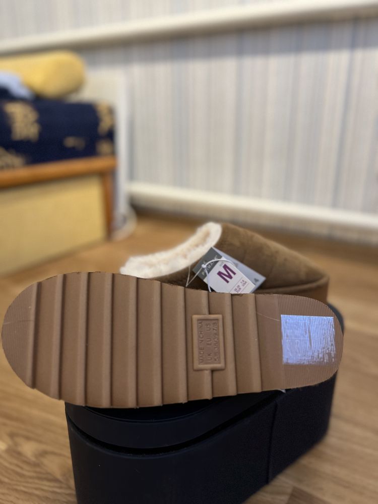 Нові тапочки Primark Padded Slippers, M (38/39), коричневі