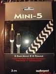 Audioquest Mini-5 minijack m/f przedłużacz 3 m