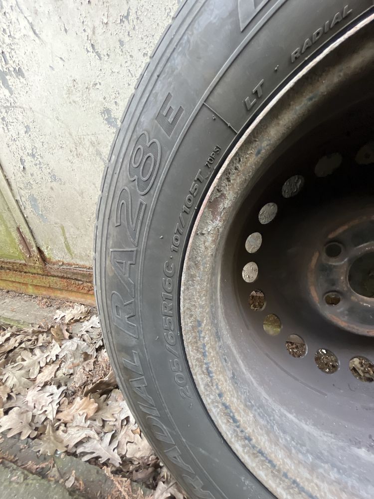 Kola Vw Transporter T5 letnie Wwa + zapasowe opony - 205/65/r16c