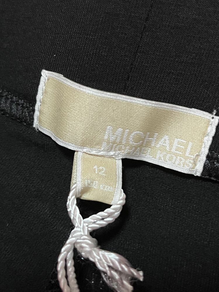 Michael Kors legginsy leginsy czarne bawełniane lampasem logowane XXS