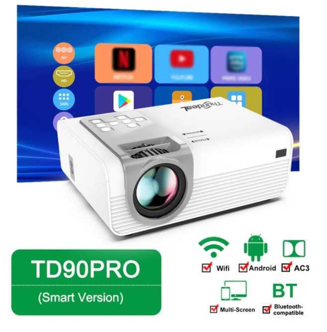 LCD проектор ThundeaL TD90 Pro / Full HD / Android 9.0/ Wi-Fi 2,4G-5G