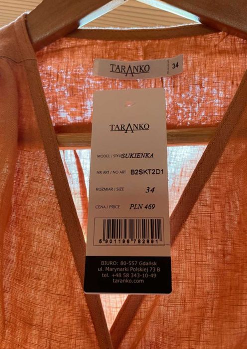 Sukienka Taranko 100% len r.34